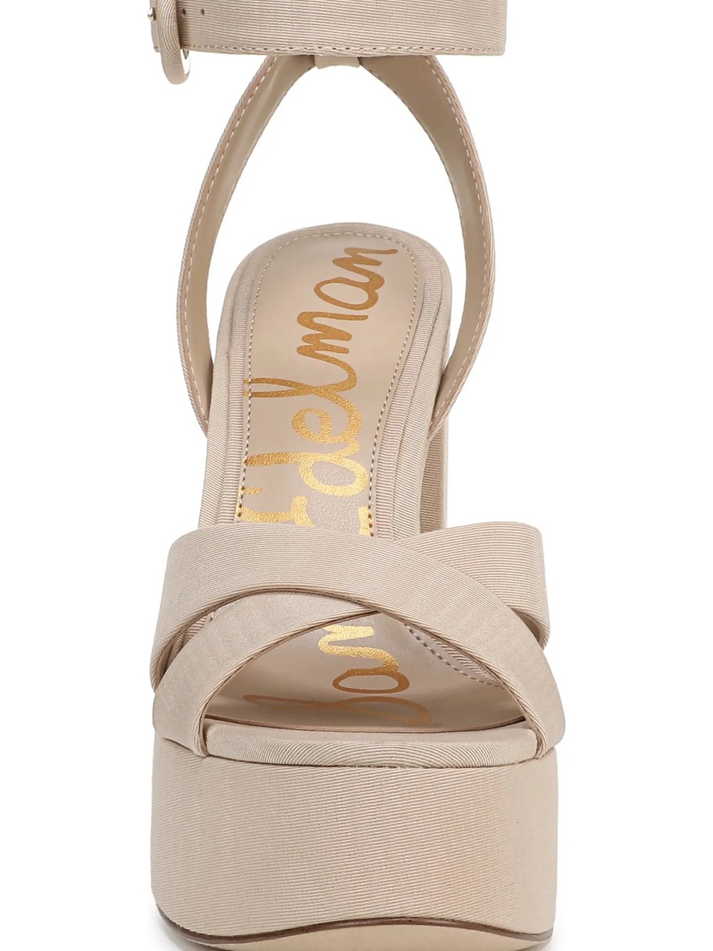 Sam Edelman Beige Platform Ankle-Strap Sandal - Picture 4 of 9